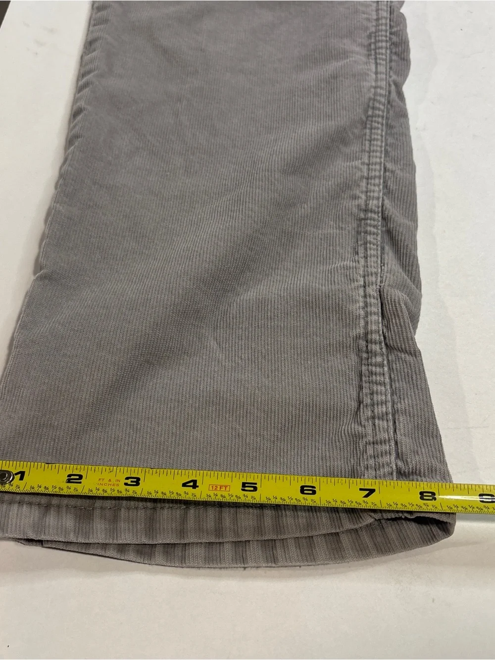 Levi's 514 Corduroy Pants Mens 38x32 Gray Slim Straight 5 Pocket Jeans